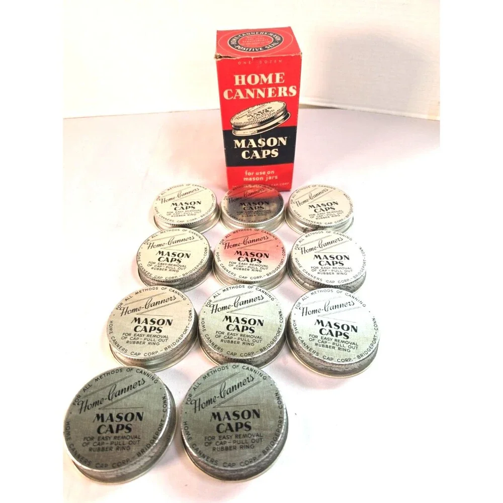 Vintage 11 Home Canner Mason Caps Canning Jar Regular Mouth